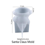 Christmas Ornaments Epoxy Resin Mold 3D Snowman Santa Claus Silicone Mould