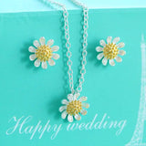 925 Silver Sunflower Necklace for Women - Lady Gift