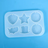 Independence Pendant Silicone Mold Shield Star Hat Epoxy Resin Mould
