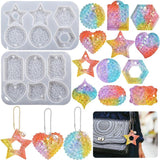 Diamond Pattern Hanging Ornaments Silicone Mold DIY Keychain Pendants Mold