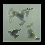 UV Resin Jewelry Silicone Mold Horse Rabbit Bird DIY Charms Molds