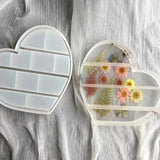 Love Heart Shaped Silicone Storage Mold for Epoxy Resin Ashtray