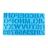 Alphabet Keychain Epoxy Resin Mold English Letters Number Pendants Silicone Moul