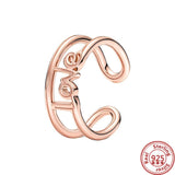 925 Silver Crown Heart Zircon Angel Love Rings For Women