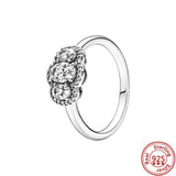 925 Silver Crown Heart Zircon Angel Love Rings For Women
