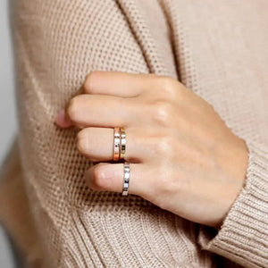 Personalized Coordinate Name Ring for Women