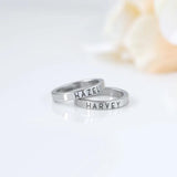Personalized Coordinate Name Ring for Women