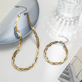 Bohemia Snake Chain Necklace Set for Women Stainless Steel Waterproof Jewelry