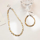 Bohemia Snake Chain Necklace Set for Women Stainless Steel Waterproof Jewelry