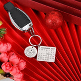 Custom Family Keychain Ring with Engraved Date & Letter