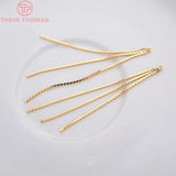 24K Plated Brass Chain Tassel Charms Diy Jewelry Findings