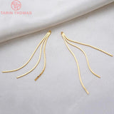 24K Plated Brass Chain Tassel Charms Diy Jewelry Findings