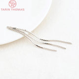 24K Plated Brass Chain Tassel Charms Diy Jewelry Findings