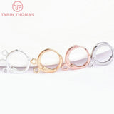 20PCS 12x14MM 24K Plated Earring Hoop DIY Jewelry Finding
