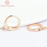 20PCS 12x14MM 24K Plated Earring Hoop DIY Jewelry Finding