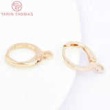 20PCS 12x14MM 24K Plated Earring Hoop DIY Jewelry Finding
