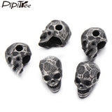 4pcs Scary Skull Head Beads for Bracelet Stainless Steel Charms DIY Jewelry