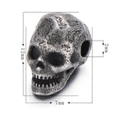 4pcs Scary Skull Head Beads for Bracelet Stainless Steel Charms DIY Jewelry