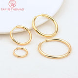 6PCS 12MM 30MM Stainless Steel Round Earring Hoop Clasps