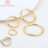 6PCS 12MM 30MM Stainless Steel Round Earring Hoop Clasps