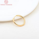6PCS 12MM 30MM Stainless Steel Round Earring Hoop Clasps