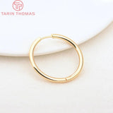 6PCS 12MM 30MM Stainless Steel Round Earring Hoop Clasps