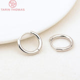6PCS 12MM 30MM Stainless Steel Round Earring Hoop Clasps