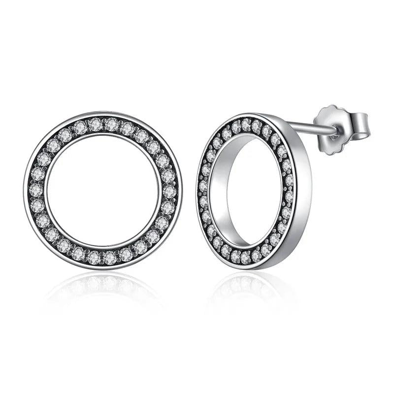 925 Silver Flower Unicorn Fairy Stud Earrings Wedding Jewelry