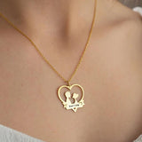Engraved Couples Necklace Stainless Steel Jewelry for Valentine Anniversary
