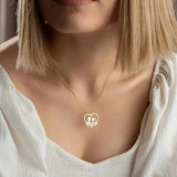 Engraved Couples Necklace Stainless Steel Jewelry for Valentine Anniversary