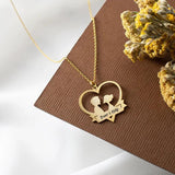 Engraved Couples Necklace Stainless Steel Jewelry for Valentine Anniversary