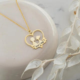 Engraved Couples Necklace Stainless Steel Jewelry for Valentine Anniversary
