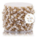 Stainless Steel 18k Pearls & Crystal Beads Chains for DIY Jewelry Making