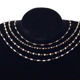 Stainless Steel 18k Pearls & Crystal Beads Chains for DIY Jewelry Making