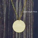 Couple Necklace Name Date Engagement Gift Personalized Pendant
