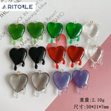 Red Teardrop Love Pendant DIY Earrings Necklace Material