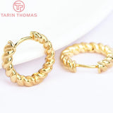 13MM Brass Hemp Rope Earrings 24k DIY Jewelry Findings