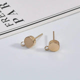 14k Plated Earring DIY Material Thickened Round Band Hanging