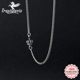 Thai Silver Crown Chain Necklace For Women Birthday Gift