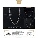 Thai Silver Crown Chain Necklace For Women Birthday Gift
