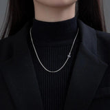 Thai Silver Crown Chain Necklace For Women Birthday Gift