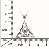 925 Silver Vintage Necklace Triangle Knot Pendant Chain
