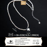 TrustDavis Romantic Heart Pendant Necklace For Women S925 Jewelry Gift