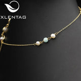 Freshwater Pearls Long Chain Starry Sky Pendant Necklace