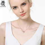 Gemstone Heart Silver 925 Pendant Necklace for Women
