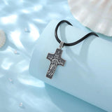 Eudora Cross Necklace Sterling Silver Pendant Vintage For Men Women