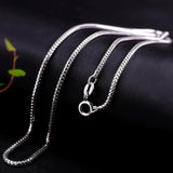 Unisex Silver Chains Necklace 1.6MM Solid 925 Silver Jewelry Accessory