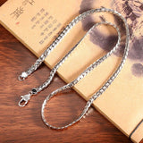 Unisex Silver Chains Necklace 1.6MM Solid 925 Silver Jewelry Accessory