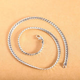 Unisex Silver Chains Necklace 1.6MM Solid 925 Silver Jewelry Accessory