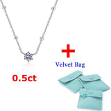 D Moissanite Pendant Starry S925 Sterling Silver Necklace PT950 Plated